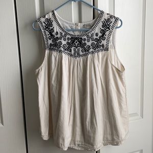 Lucky Brand embroidered boho top